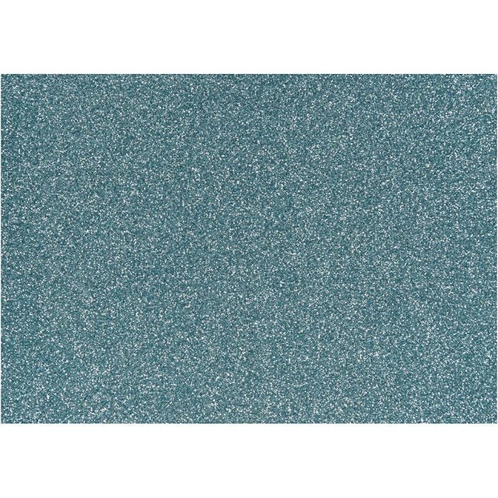 Pellicola da stirare, A5, foglio 148x210 mm, glitter, azzurro, 1 fgl.
