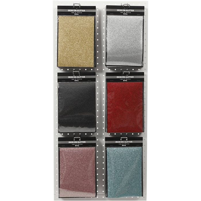 Pellicola da stirare, foglio 148x210 mm, glitter, colori asst., 6x10 fgl./ 1 conf.