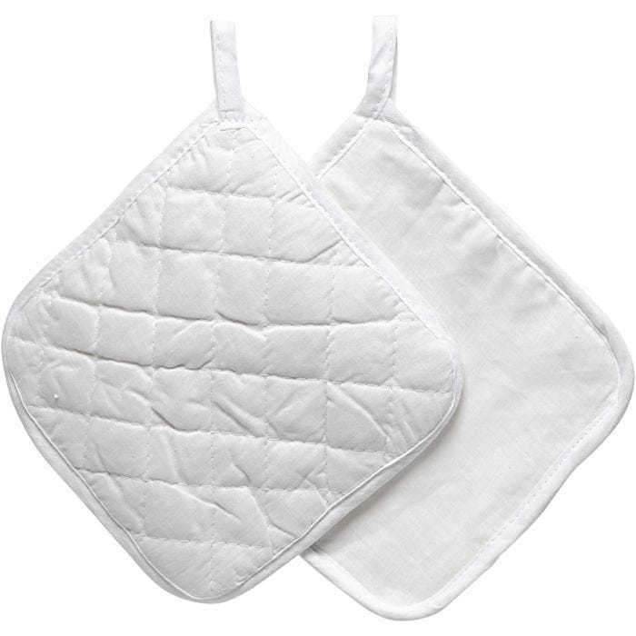 Presine, misura 20x20 cm, 145 g, bianco, 1 paio