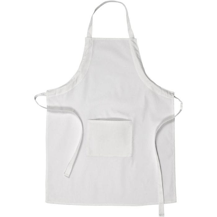 Grembiule , L: 84 cm, L: 65 cm, misura M-XL cm, 210 g, bianco, 1 pz