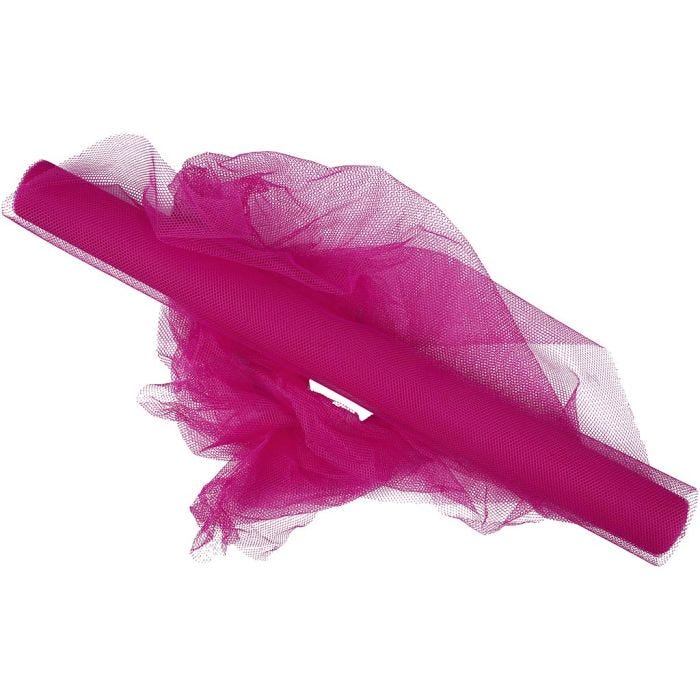 Tulle, L: 50 cm, rosa, 5 m/ 1 rot.