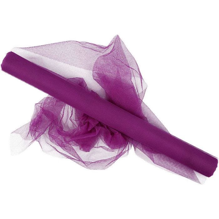 Tulle, L: 50 cm, viola, 5 m/ 1 rot.