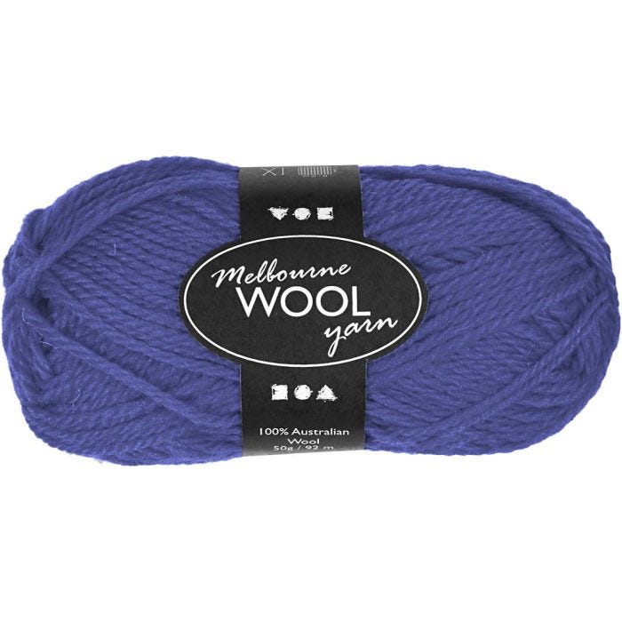 Filato di lana Melbourne, 92 M, blu, 50g/ 1 gom.