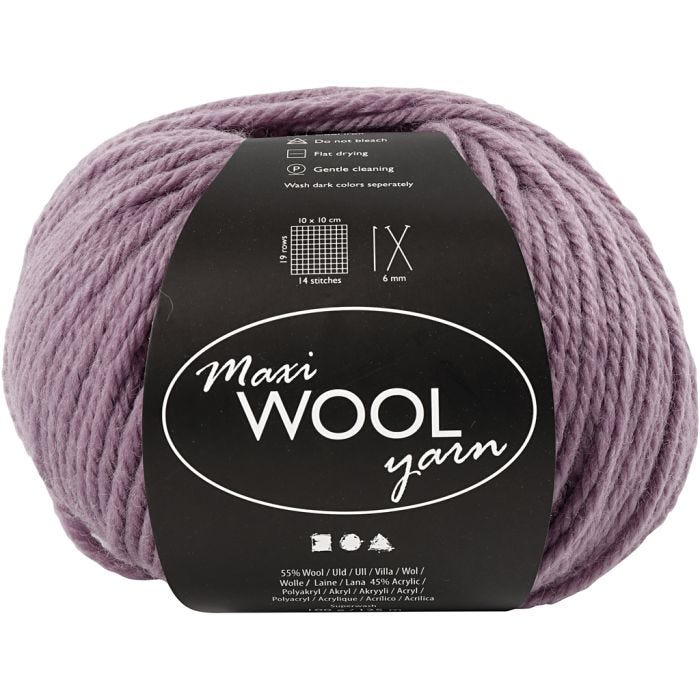 Filato, L: 125 M, lavanda, 100 g/ 1 gom.