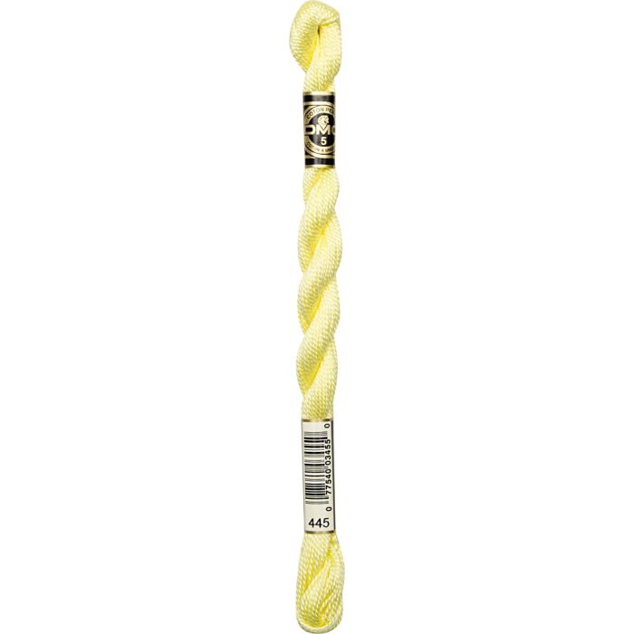 Filato per perline DMC, dim. 5, giallo (445), 300 m, 12x25 m/ 1 conf.