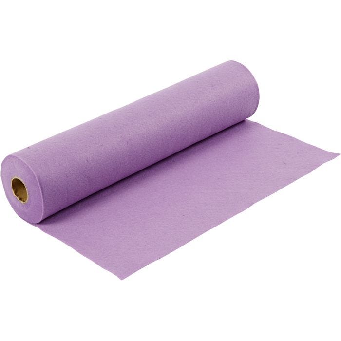 Feltro artigianale, L: 45 cm, spess. 1,5 mm, 180-200 g, lilla chiaro, 5 m/ 1 rot.