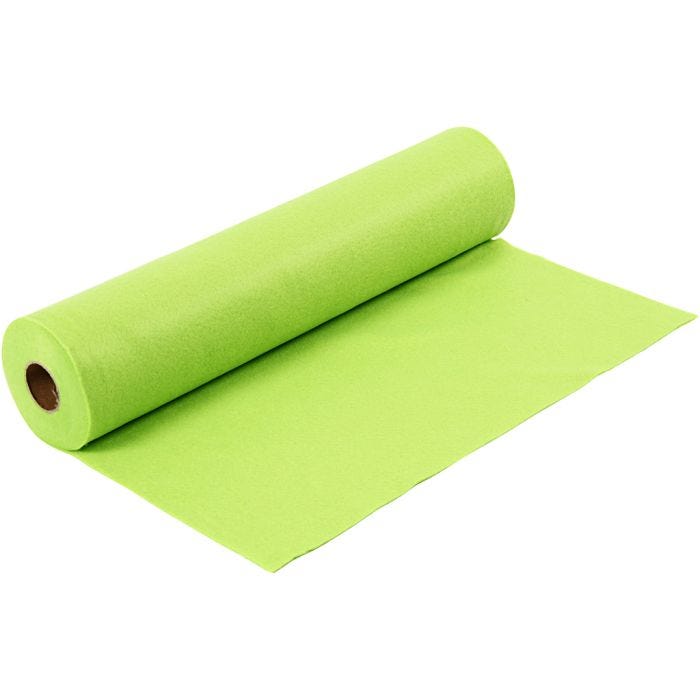 Feltro artigianale, L: 45 cm, spess. 1,5 mm, 180-200 g, verde chiaro, 5 m/ 1 rot.