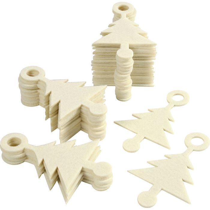 Feltro sagomato, misura 8x13 cm, spess. 3 mm, 40 pz/ 1 conf.