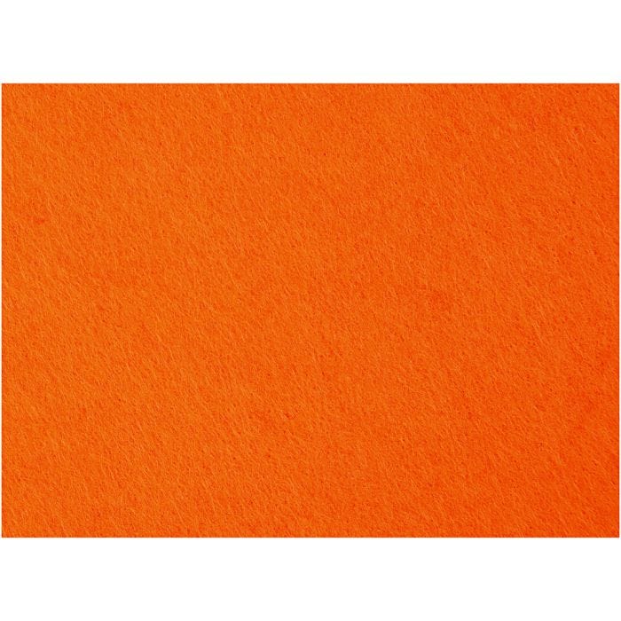 Feltro, foglio 42x60 cm, spess. 3 mm, arancio, 1 fgl.
