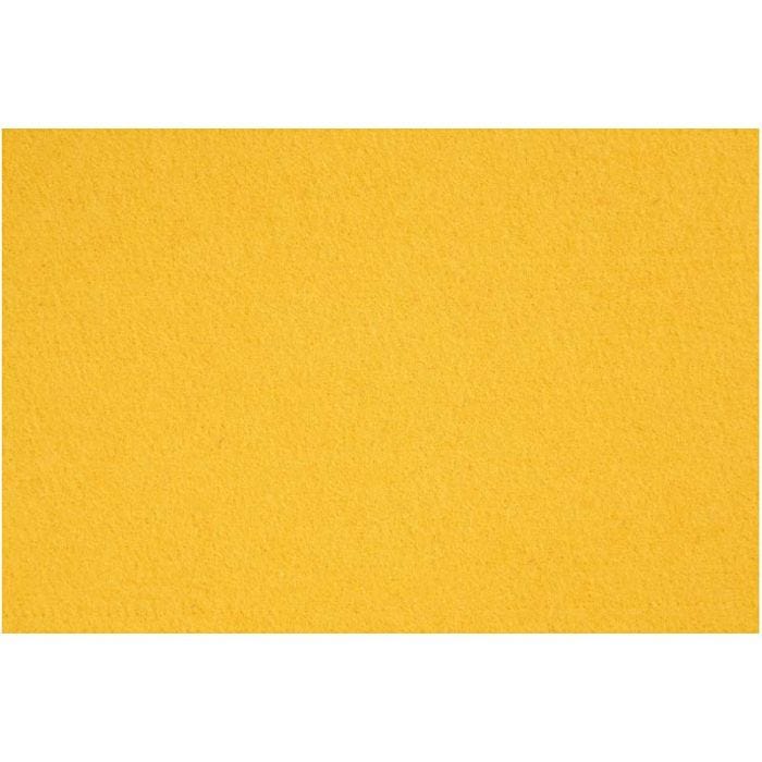 Feltro, foglio 42x60 cm, spess. 3 mm, giallo, 1 fgl.