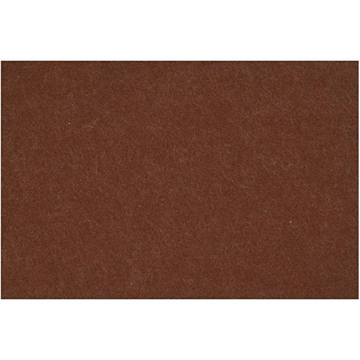 Feltro, foglio 42x60 cm, spess. 3 mm, marrone, 1 fgl.