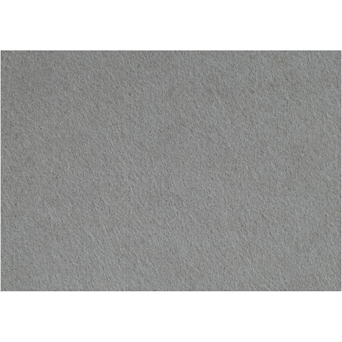 Feltro, foglio 42x60 cm, spess. 3 mm, grigio, 1 fgl.