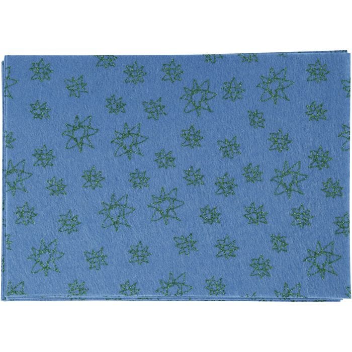 Feltro, A4, foglio 210x297 mm, spess. 1 mm, blu, 10 fgl./ 1 conf.