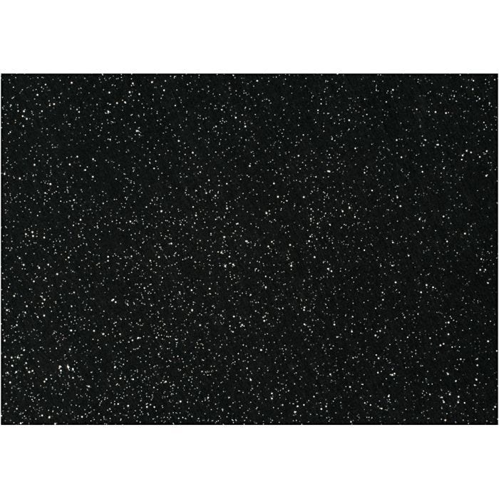Feltro, A4, foglio 210x297 mm, spess. 1 mm, nero, 10 fgl./ 1 conf.