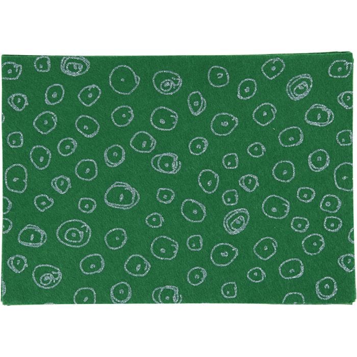 Feltro, A4, foglio 210x297 mm, spess. 1 mm, verde, 10 fgl./ 1 conf.