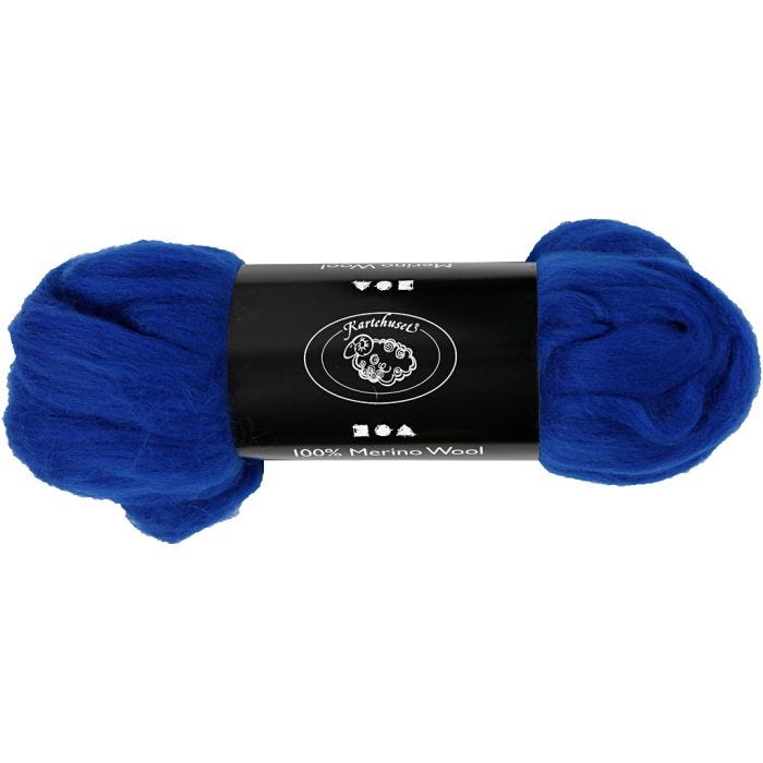 Lana Merino, spess. 21 my, blu reale, 100 g/ 1 conf.