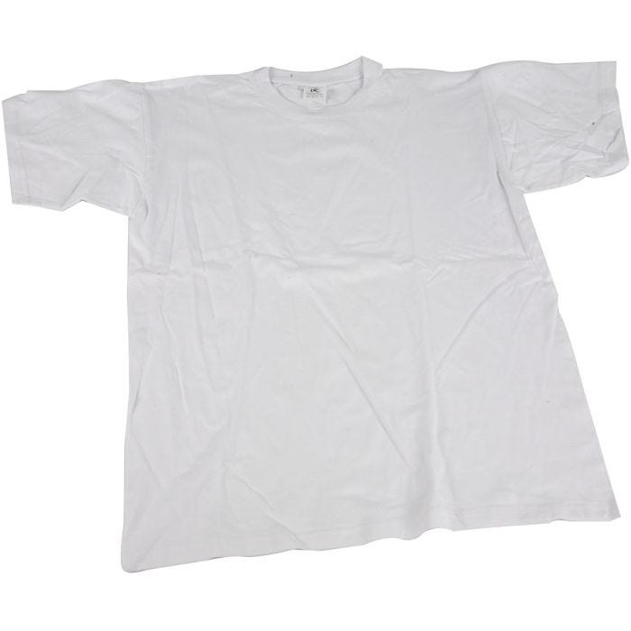 Magliette, L: 48 cm, misura small, collo rotondo, 145 g, bianco, 1 pz