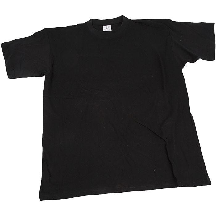 Magliette, L: 32 cm, misura 3-4 anno, collo rotondo, 145 g, nero, 1 pz