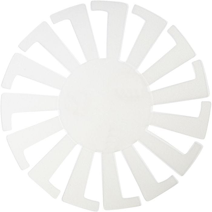 Base per certino intrecciato, H: 8 cm, diam 14 cm, transparent, 10 pz/ 1 conf.