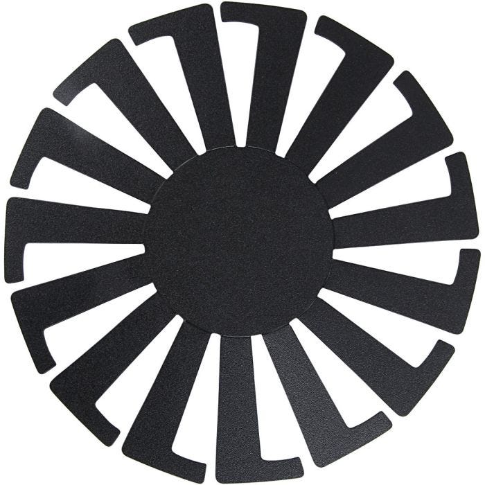 Base per certino intrecciato, H: 6 cm, diam 8 cm, nero, 10 pz/ 1 conf.