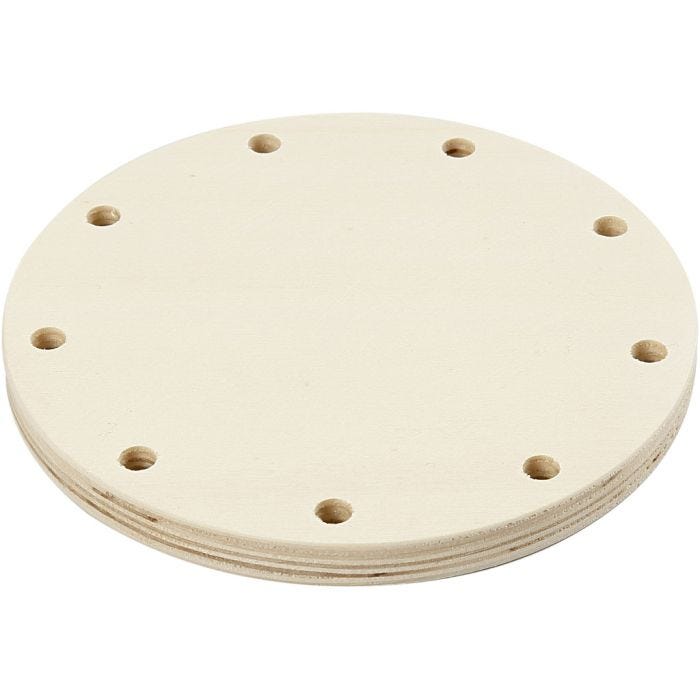 Base per cestino intrecciato, diam 12 cm, spess. 10 mm, 1 pz