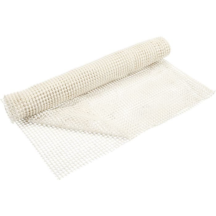 Stuoia antiscivolo, L: 100 cm, bianco, 150 cm/ 1 rot.