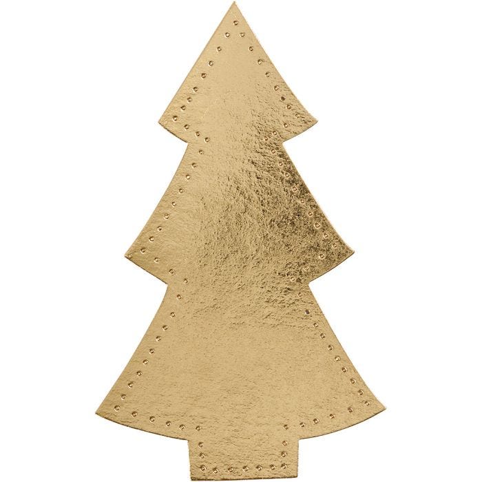 Albero di Natale, H: 18 cm, L: 11 cm, 350 g, oro, 4 pz/ 1 conf.