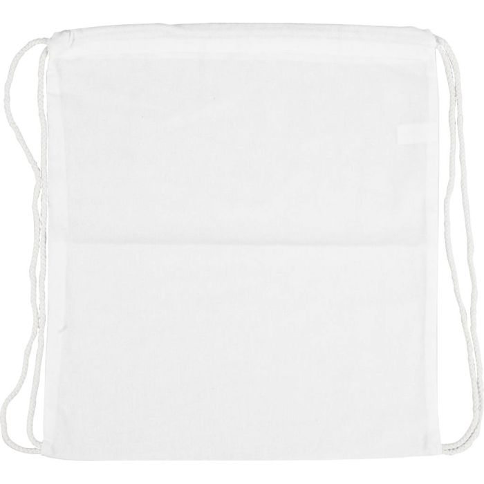 Borsa con Cordino, misura 37x41 cm, 130 g, bianco, 1 pz