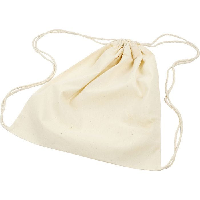 Borsa con Cordino, misura 37x41 cm, 115 g, natural chiaro, 3 pz/ 1 conf.