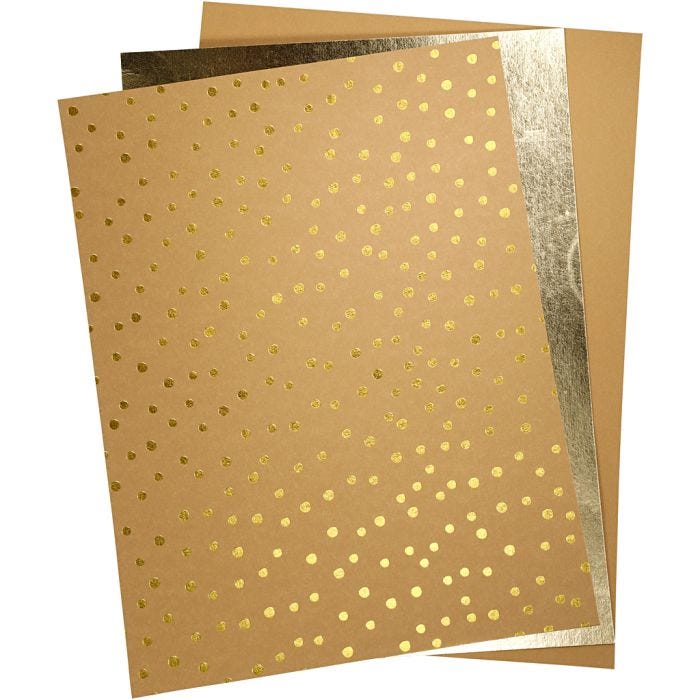 Carta in finta pelle, foglio 21x27,5+21x28,5+21x29,5 cm, spess. 0,55 mm, tinta unita,lamina,stampa, 3 fgl./ 1 conf.
