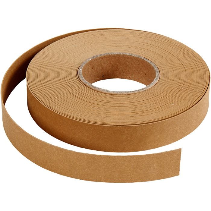Strisce da intrecciare, L: 15 mm, spess. 0,55 mm, marrone chiaro, 9.50 m/ 1 rot.