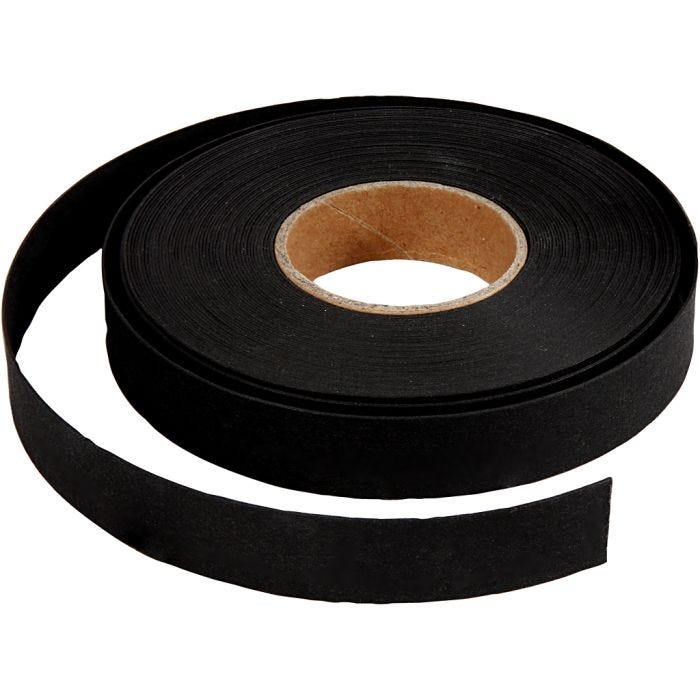 Strisce da intrecciare, L: 15 mm, spess. 0,55 mm, nero, 9.50 m/ 1 rot.