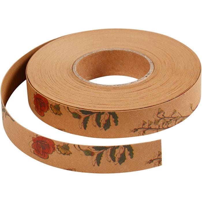 Strisce da intrecciare, L: 15 mm, spess. 0,55 mm, marrone chiaro, 9.50 m/ 1 rot.