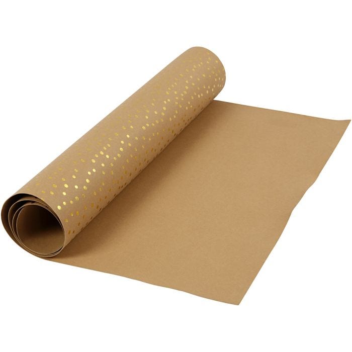 Carta in finta pelle, L: 50 cm, tinta unita,lamina, 350 g, marrone chiaro, oro, 1 m/ 1 rot.