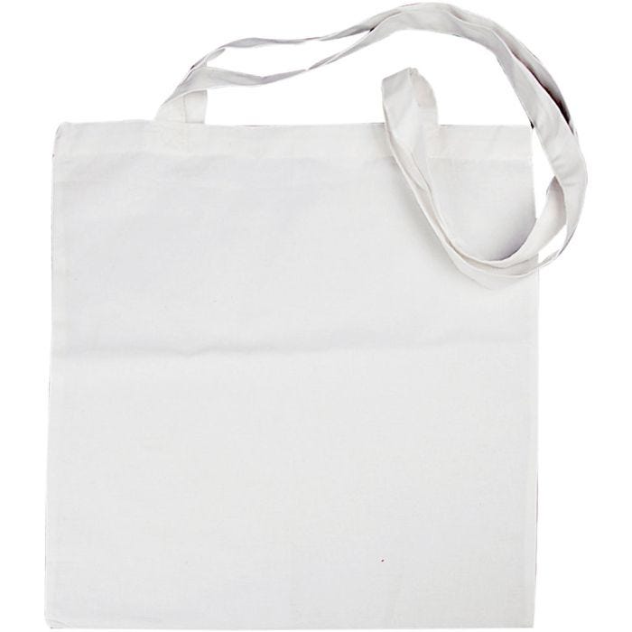 Shopping bag , misura 38x42 cm, 130 g, bianco, 10 pz/ 1 conf.