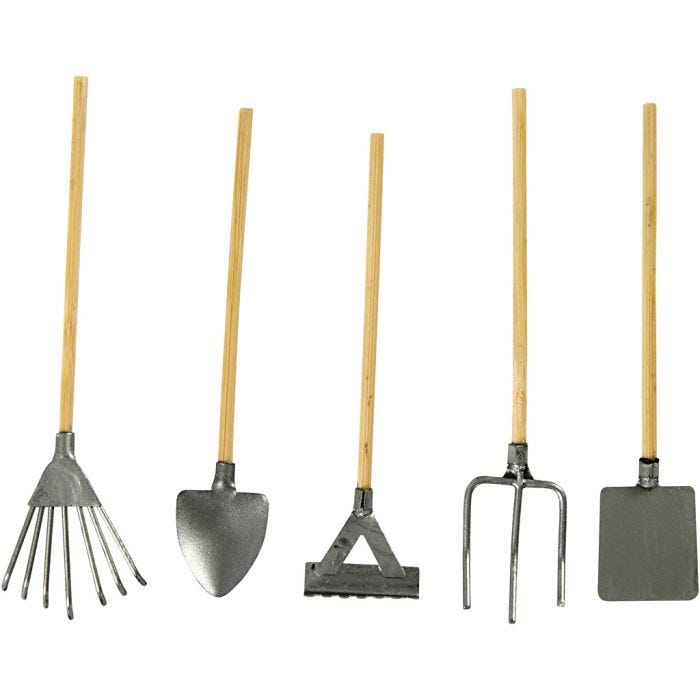Attrezzi da giardino, L: 11 cm, 5 pz/ 1 conf.