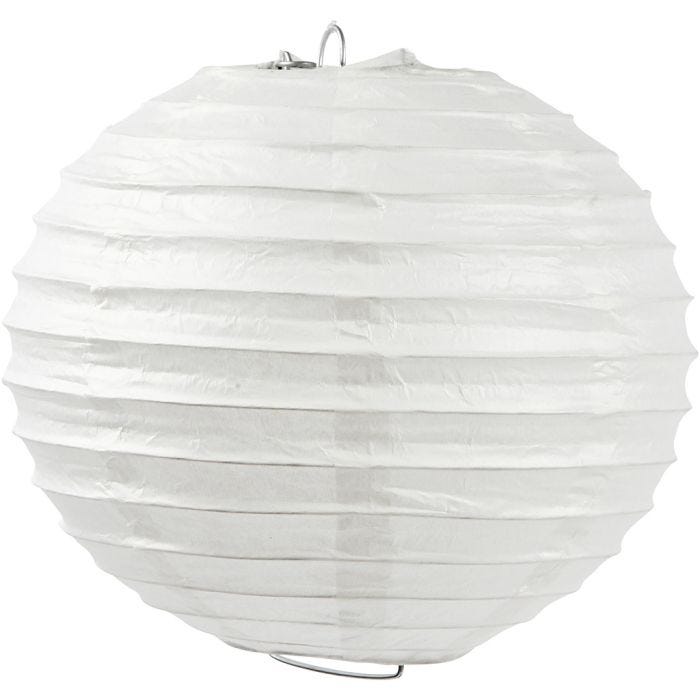 Lampada di carta, Tondo, diam 35 cm, bianco, 1 pz