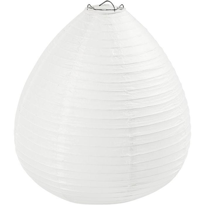 Lampada di carta, Goccia, 27 cm, 25 cm, bianco, 1 pz
