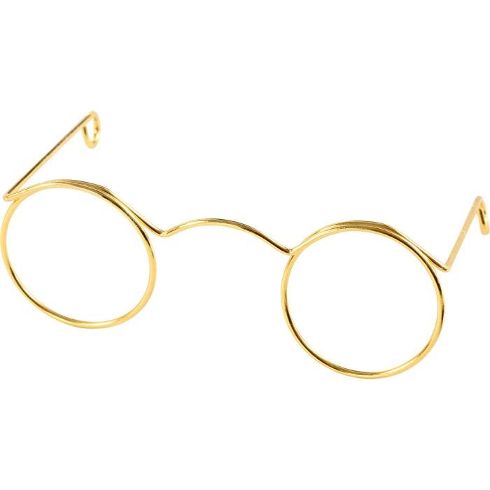 Occhiali gadget, L: 60 mm, misura buco 21 mm, oro, 10 pz/ 1 conf.
