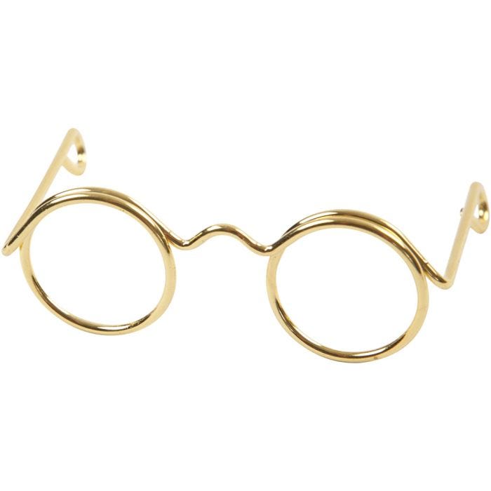 Occhiali gadget, L: 35 mm, misura buco 13 mm, oro, 10 pz/ 1 conf.