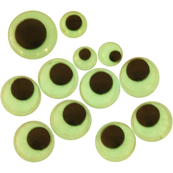 Occhi mobili, autoadesivi, diam 8+10+14 mm, 30 asst./ 1 conf.