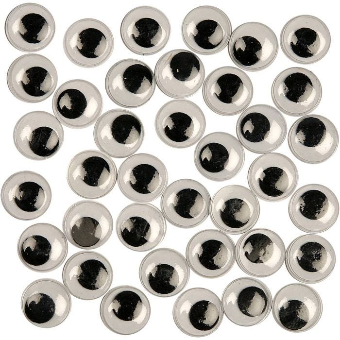 Occhi Mobili, non adesivo, diam 12 mm, 30 pz/ 1 conf.