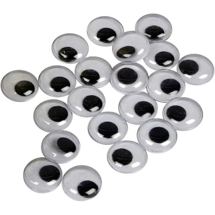 Occhi Mobili, non adesivo, diam 14 mm, 30 pz/ 1 conf.