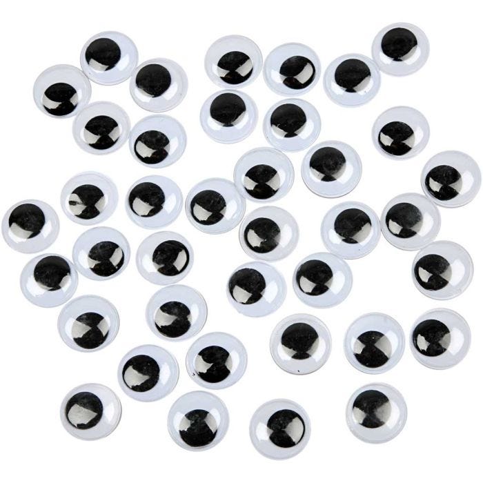 Occhi Mobili, non adesivo, diam 20 mm, 16 pz/ 1 conf.