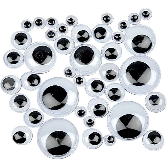 Occhi Mobili, non adesivo, diam 4-20 mm, 1100 asst./ 1 conf.