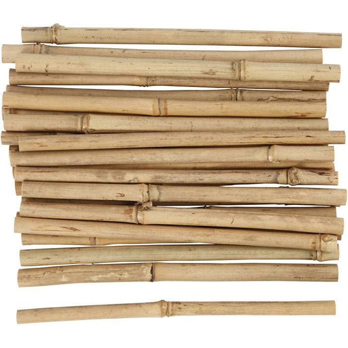 Stecco di bamboo, L: 20 cm, spess. 8-15 mm, 30 pz/ 1 conf.