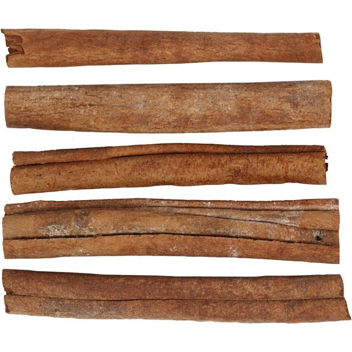 Stecche di cannella, L: 7-8 cm, 5 pz/ 1 conf.