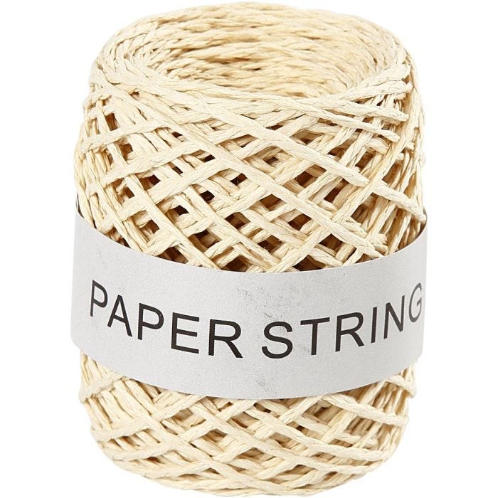 Corda di carta, spess. 1 mm, natural, 50 m/ 1 rot.