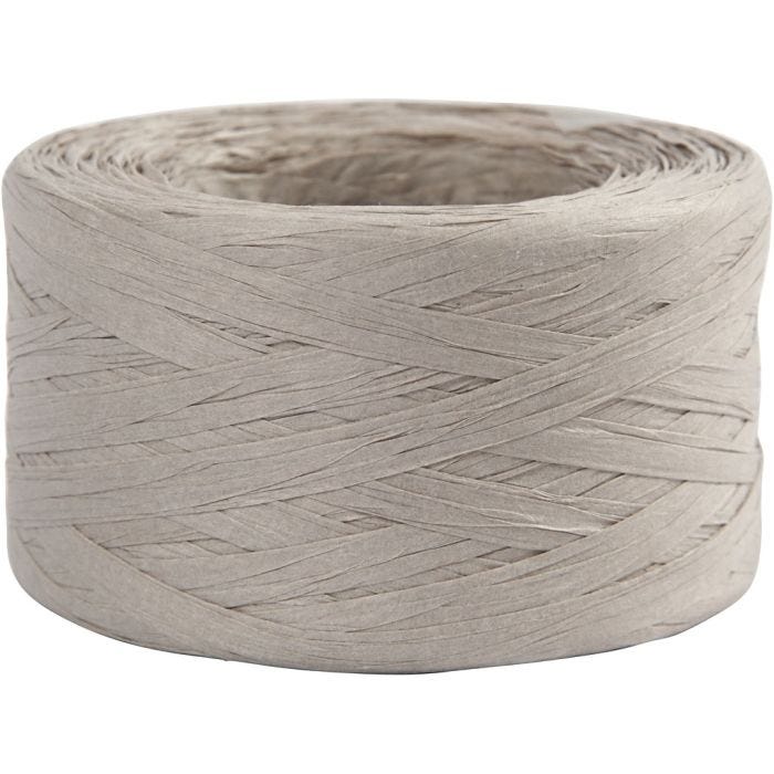 Filo di Radia di Carta, L: 7-8 mm, grigio chiaro, 100 m/ 1 rot.