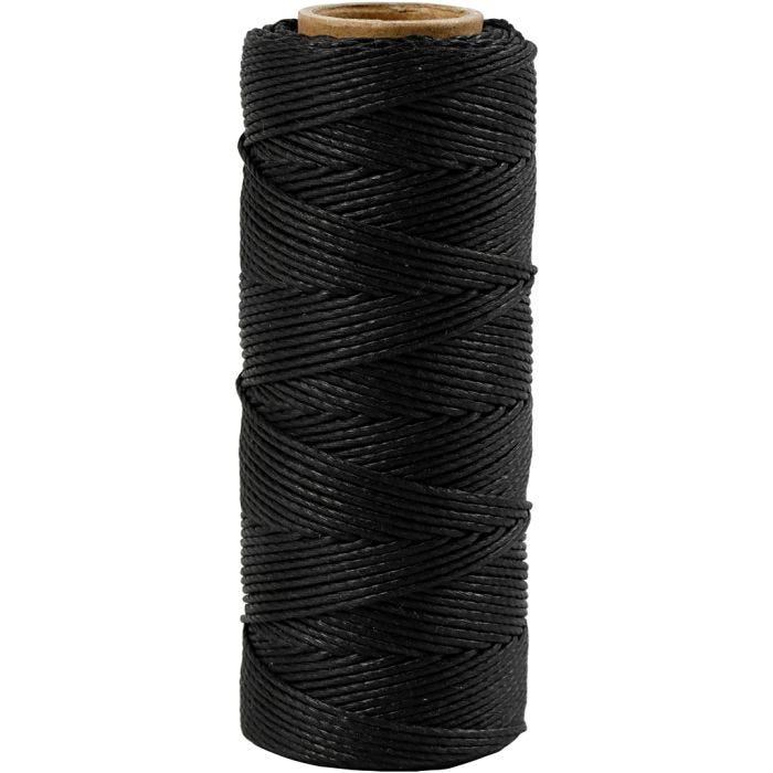 Filo di iuta, spess. 1 mm, nero, 65 m/ 1 rot.